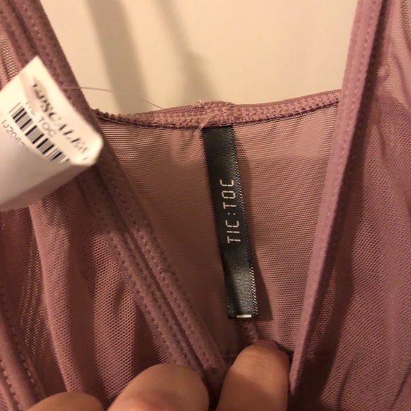 NWT Blush Mesh Bodysuit - Picture 3 of 3